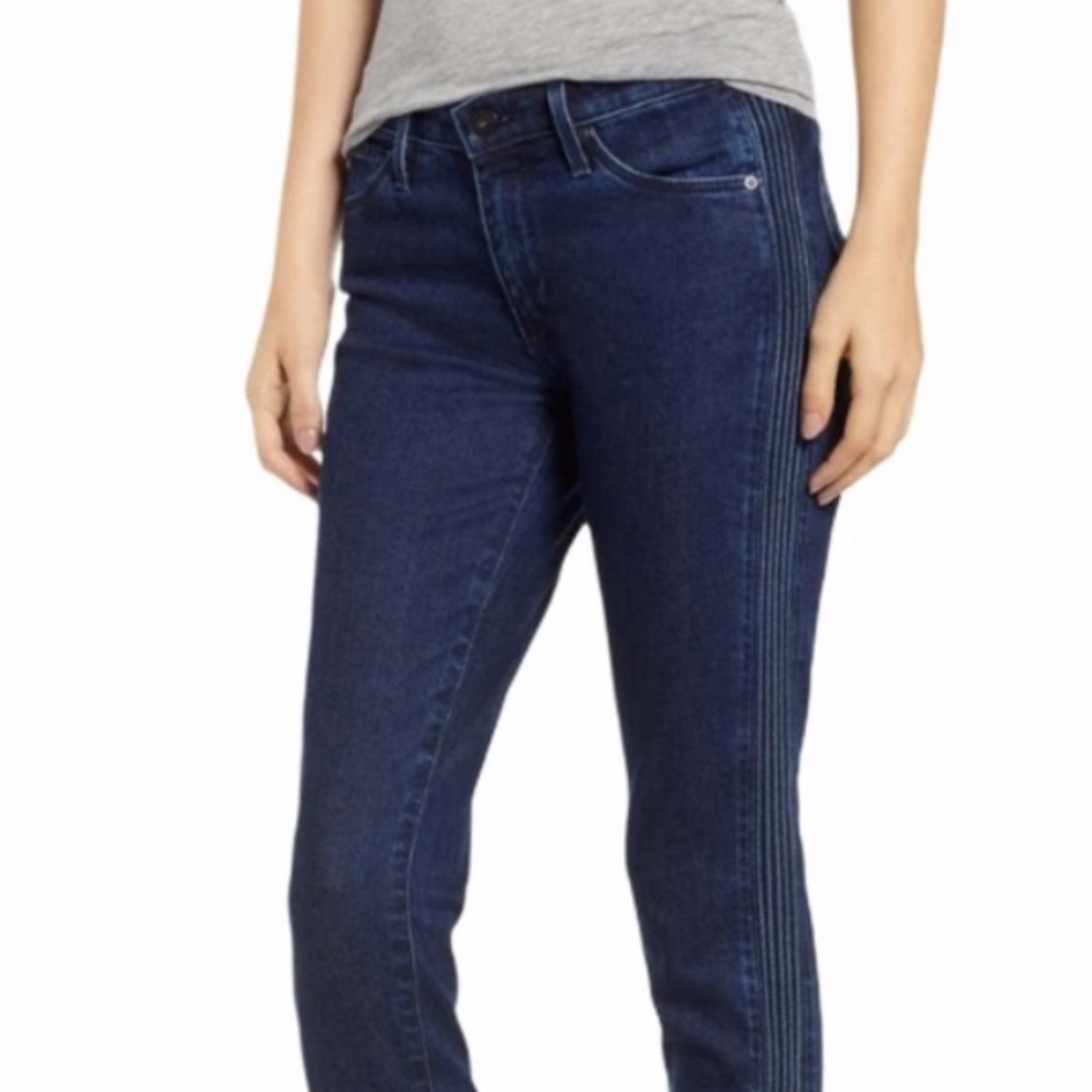 AG Prima ankle pin tucked cigarette ankle dark wash low/ mid rise jeans EUC - Picture 9 of 14